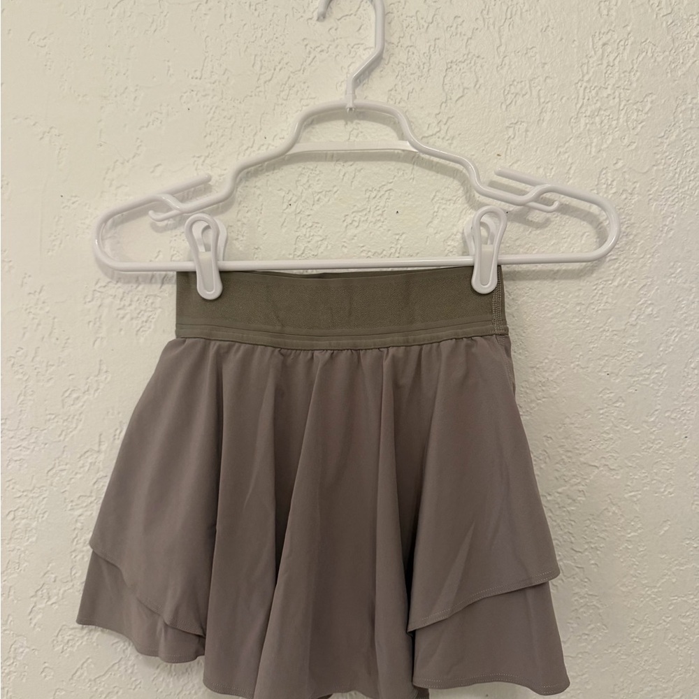 Lululemon Taupe Flared Skirt